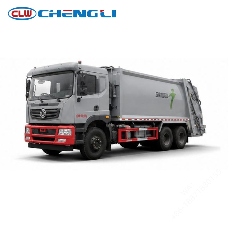 รถเก็บขยะอัดท้าย 10 ล้อ Dongfeng 25 ตัน 6×4 ตัวบรรจุ 23 ลบ.ม. ภาระบรรทุก 10.8 ตัน