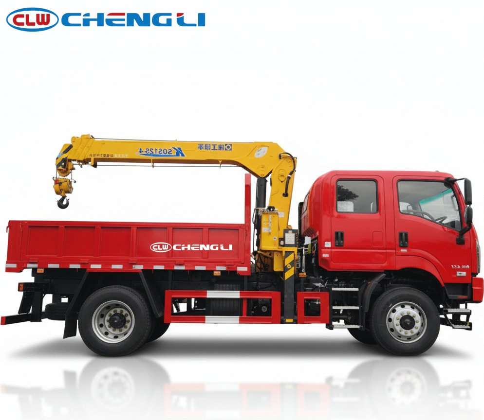 รถเครน 4×4 ภาพประกอบที่ 3 แสดงระบบขับเคลื่อนทุกล้อและขาตั้ง