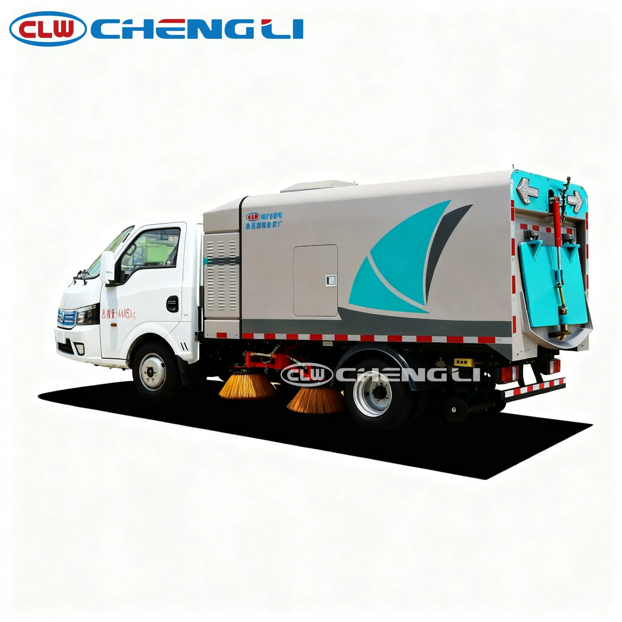 รถกวาดถนนไฟฟ้า Dongfeng Huashen รุ่น CL5040TXSBEV มุมด้านข้าง