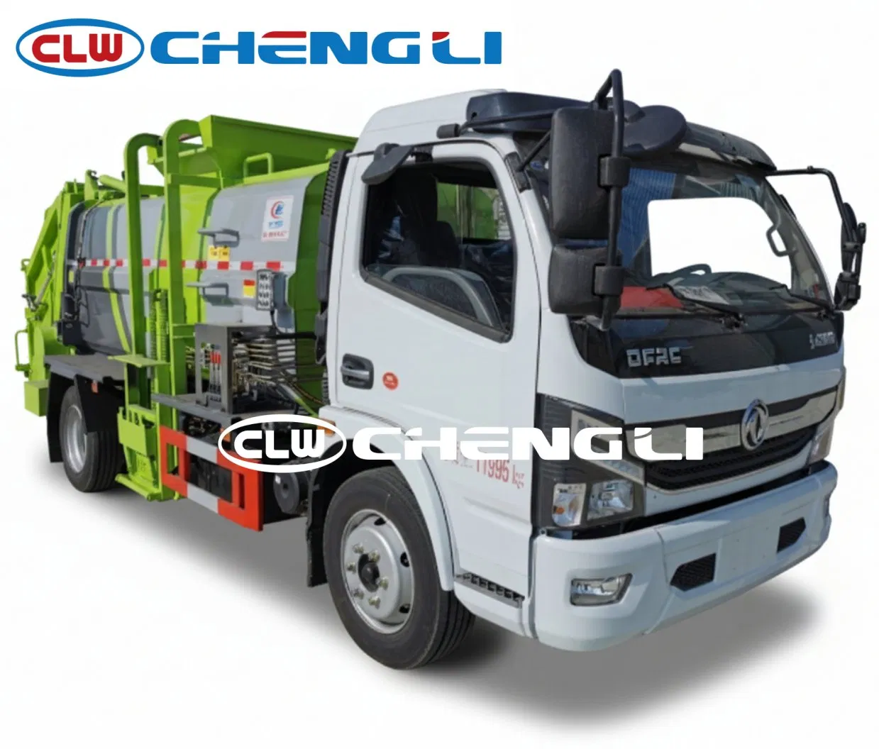 รถเก็บขยะเศษอาหาร Dongfeng D7 4×2 ถัง 8 ลบ.ม. แยกของแข็ง-ของเหลว