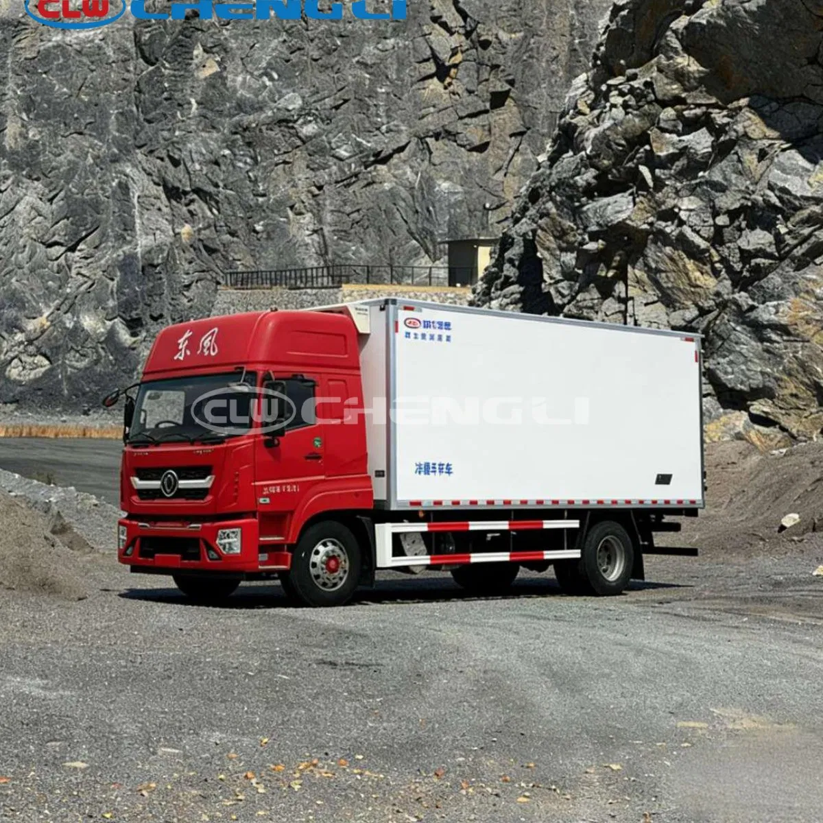 รถห้องเย็น 18 ตัน Dongfeng EQ1181 4×2 ห้องบรรทุก 6.6 ม. ภาระบรรทุกเกือบ 10 ตัน