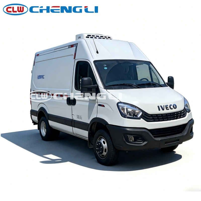 รถห้องเย็นเล็ก 4.2 ตัน Iveco 4×2 ห้องบรรทุก 8 ลบ.ม. ควบคุมอุณหภูมิ -18 ถึง +5°C