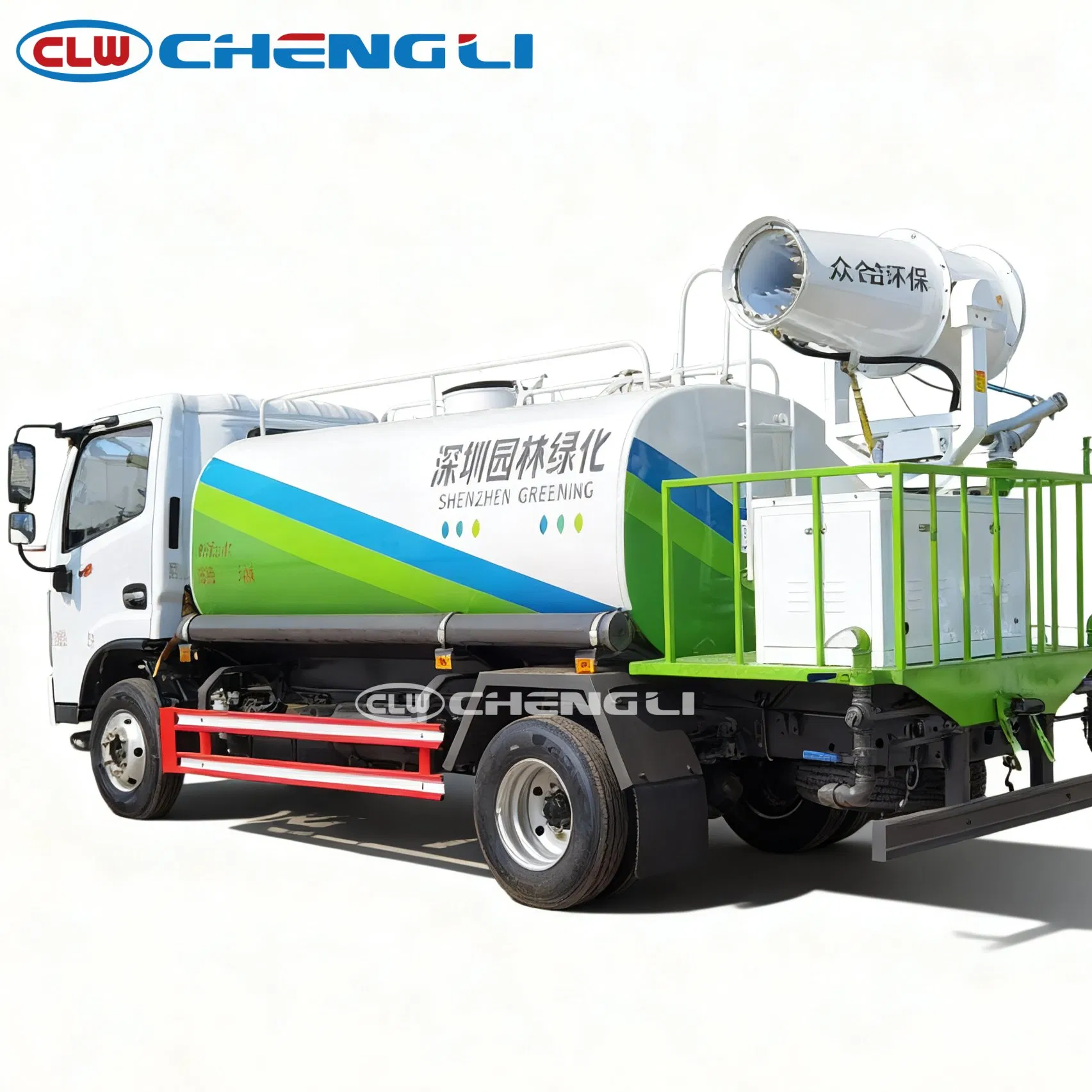 รถบรรทุกน้ำ Dongfeng D6 ภาพประกอบที่ 4 แสดงรายละเอียดถังและท่อน้ำ